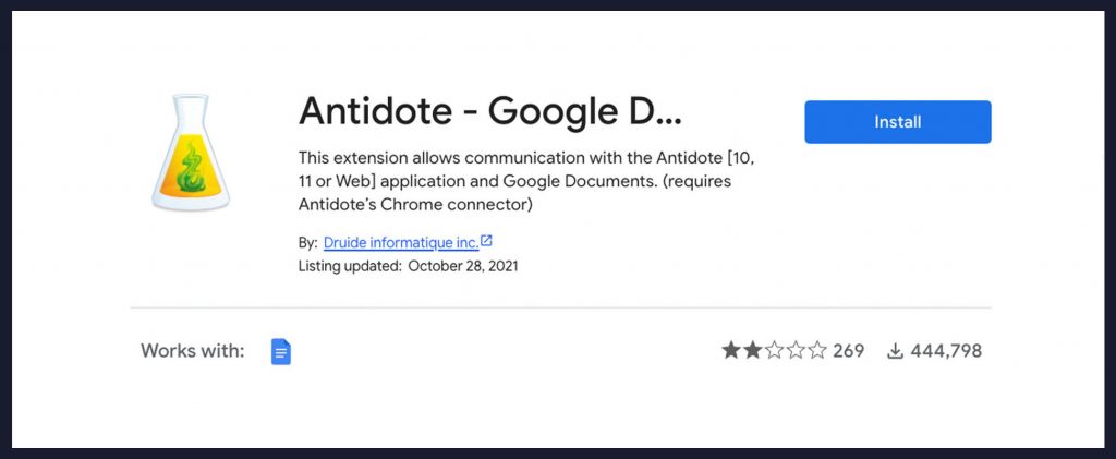 Antidote for Google Docs