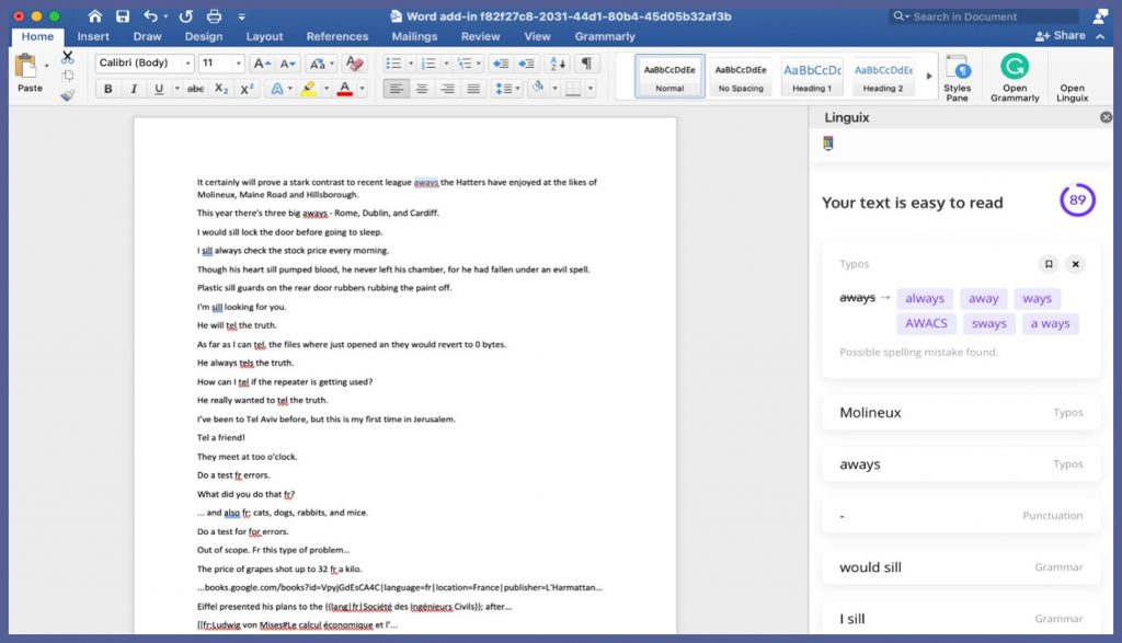 Check grammar, spelling, and more in Word for the web - Microsoft Support