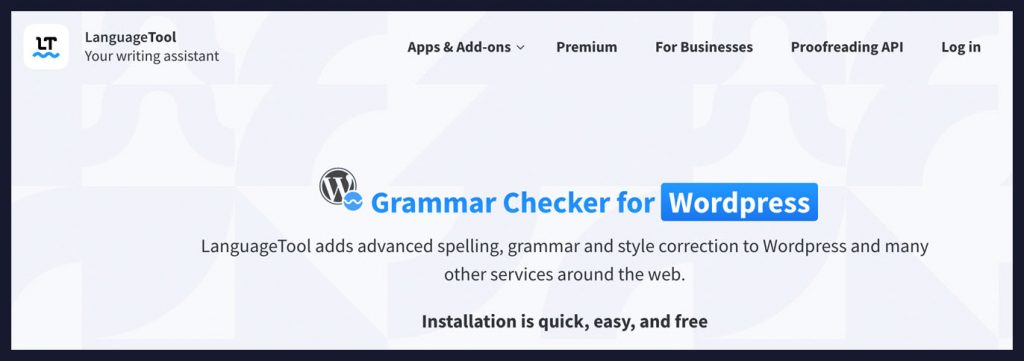 LanguageTool WordPress grammar checker